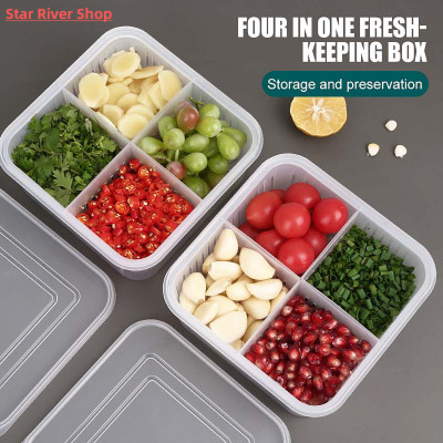 Drain Sealed Container Crisper Fridge Storage Boxes for Ging