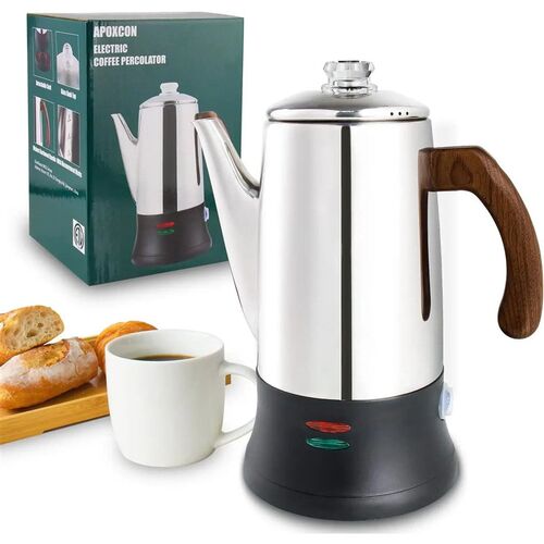 Electric Coffee Percolator Stainless Steel Coffee Maker with