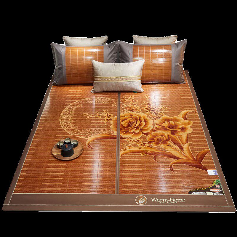 夏天竹席凉席1.5米1.8米冰丝席人家用加厚折叠式高档面两用,床上用品,竹席,淘宝优惠券,粉丝福利购,淘宝优惠卷