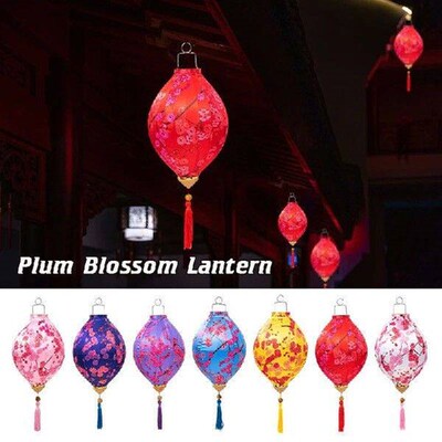 12/14 Inch Chinese Style Vietnam Lantern Retro Plum Blossom