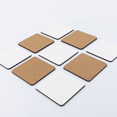 9*9cm Blank Cup pad Sublimation heat press Cork DIY Custom M