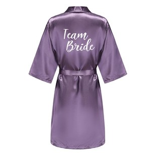 New Bathrobe Bride Satin-Silk Robe Women Bridal Party Sister