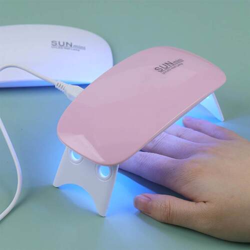 12W Mini Nail Dryer Machine Portable 6 LED UV Manicure Lamp