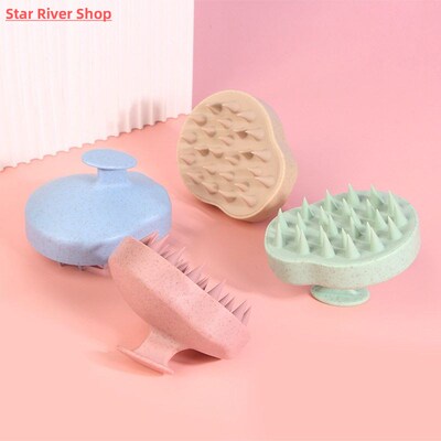 Silicone Shampoo Brush Head Scalp Massage Comb Hair Washing