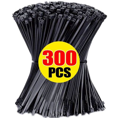 100-300Pcs Plastic Nylon Cable Ties Detachable Self-locking