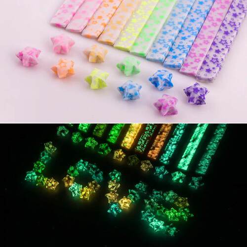 70pcs Luminous origami paper square scrapbook paper single-s