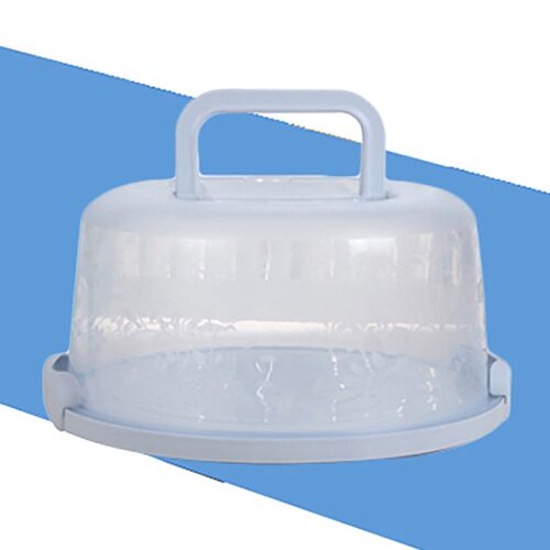 Plastic Round Cake Container Dessert Container Cover Case Cu