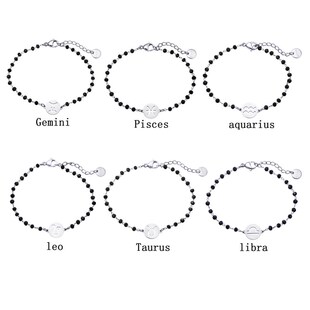Stainless Steel Round Hollow 12 Constellation Zodia Sign Bra
