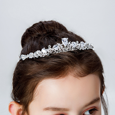 Fashion Gold Silver Color Crystal Crowns For Kids Child Girl