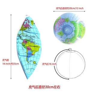 1 14 inflatable earth world globe map ball geography toy