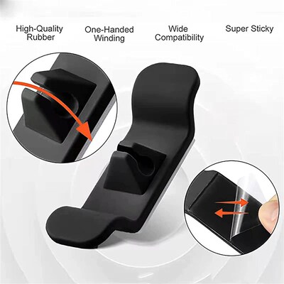 3/6pcs Cord Wrapper Organizer Clips Holder Wire Hider Cable