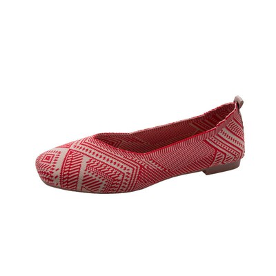 Factory Direct Supply Knitted Soft Bottom Bean Shoes Fly Wov