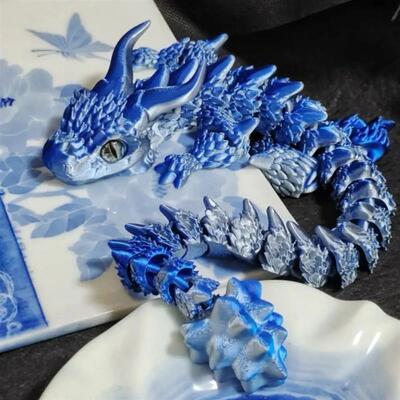 3D Printed Magic Dragon Movable Joint Fidget Toy Rotatable A