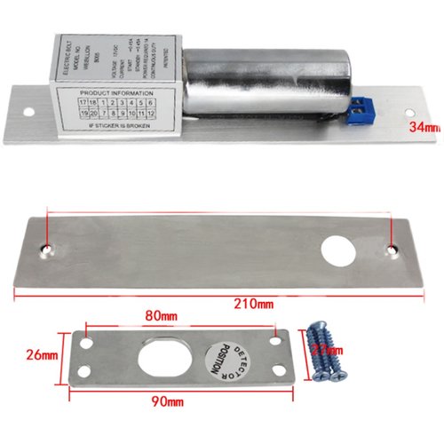 门禁低温延时电插锁5线信号反馈玻璃门刷卡密码门禁锁V电插