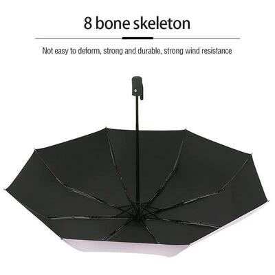 Automatic Rain & Sun Umbrella Black Coating Parasol Anti-UV