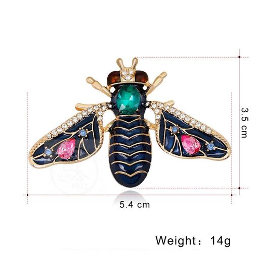 。Fashion Brooch versatile alloy diamond inlaid bee Brooch P