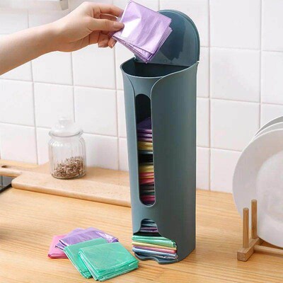 Kitchen Plastic Bag Holder Organizer Wall Hanging Garbage Ba