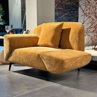 新款飞翼复古小户型直排沙发意式灵活变形椅客厅阳台休闲椅可躺