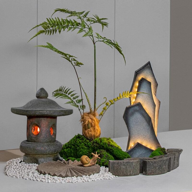 假山造景室内楼梯底下仿真绿植景观橱窗干景枯山水布置装饰品摆件,家居饰品,户外/庭院摆件,淘宝优惠券,粉丝福利购,淘宝优惠卷