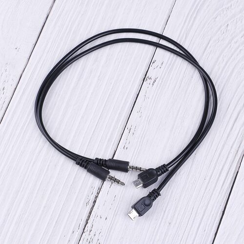 2pcs 3.5mm stereo Male to  micro USB male Car AUX Out Cable