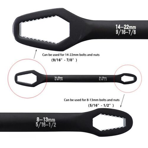 8-22mm Ratchet Wrench Spanner Double-Head Key Set Screw Nuts