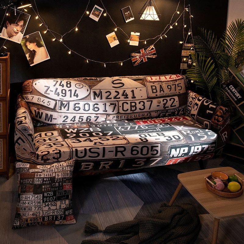 复古工业风沙发做旧风弹力全包四季通用防尘罩坐垫沙发垫靠背,居家布艺,沙发套,淘宝优惠券,粉丝福利购,淘宝优惠卷