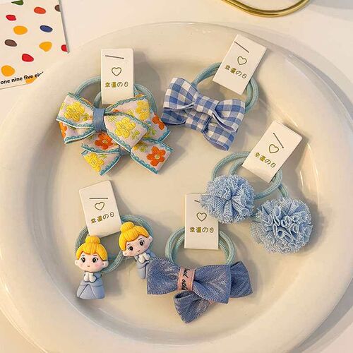 10 Piece Set Childrens Hair Rope Bas Cute Hair Rope Girls