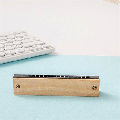 Kids Harmonica 16 Hole Diatonic Harmonica Wooden Mouth