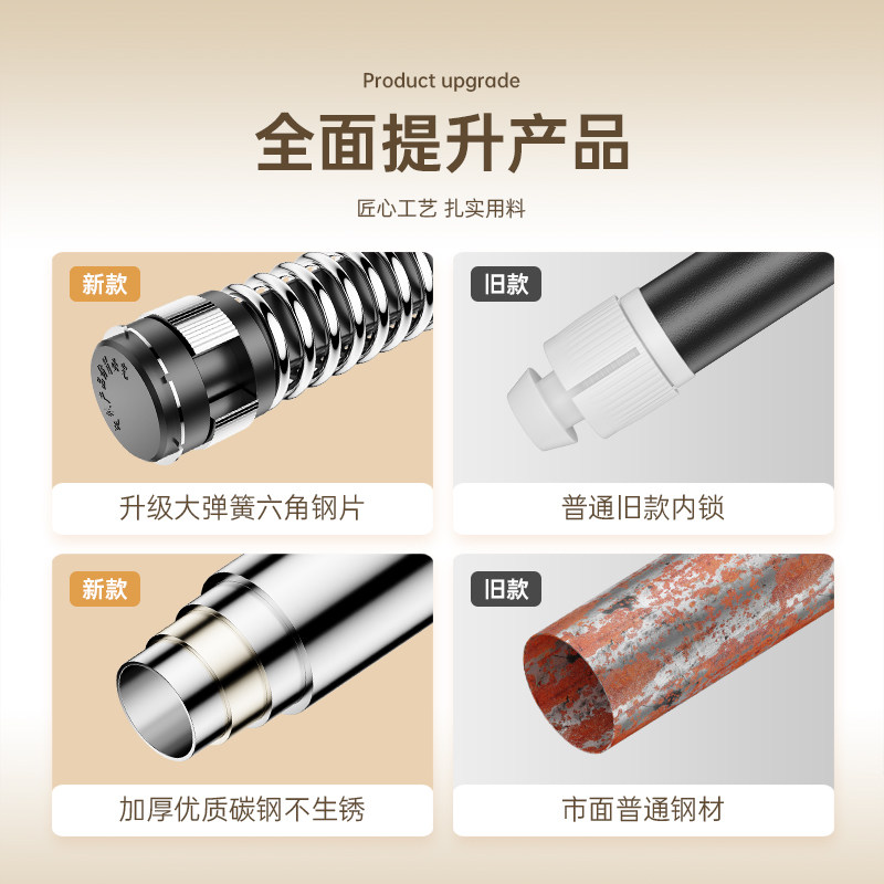 窗帘杆免打孔伸缩杆晾衣杆阳台晾衣架衣柜撑杆卫生间挂衣杆浴帘杆,居家布艺,窗帘杆/罗马杆,淘宝优惠券,粉丝福利购,淘宝优惠卷