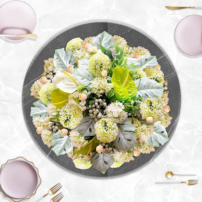 大餐桌仿真花摆件酒店餐厅圆形摆台装饰花桌面转盘假花摆设花艺,家居饰品,仿真花/假花,淘宝优惠券,粉丝福利购,淘宝优惠卷
