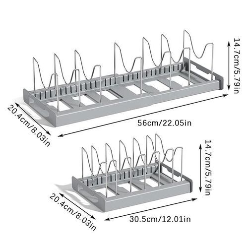 Pot Storage Rack Expandable Pan Shelf Organizer Pot Organize