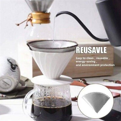 Stainless Steel Paperless Coffee Filter Reusable Pour Over