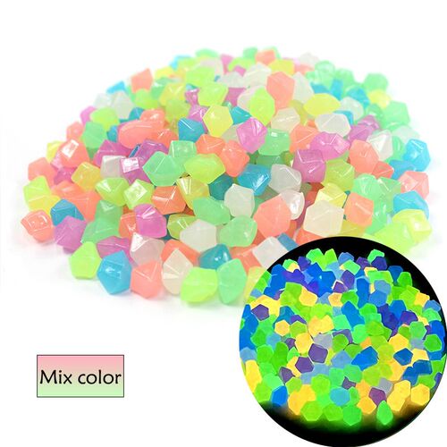 50/100/200Pcs Luminous Stones Fish Tank Aquarium Ornament Gl