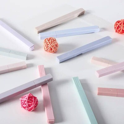 6pcs/set Brief Style Pale Color Highlighter Fluorescent Pen