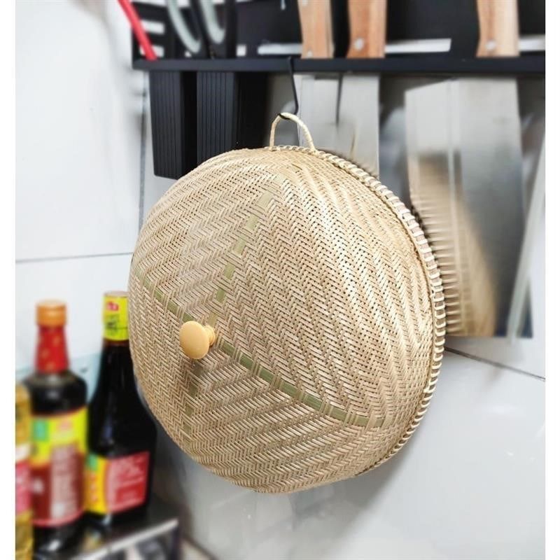 竹编菜罩四季通用家用编织饭罩餐桌大号防苍蝇圆形台盖竹制品竹篮,收纳整理,餐桌罩,淘宝优惠券,粉丝福利购,淘宝优惠卷