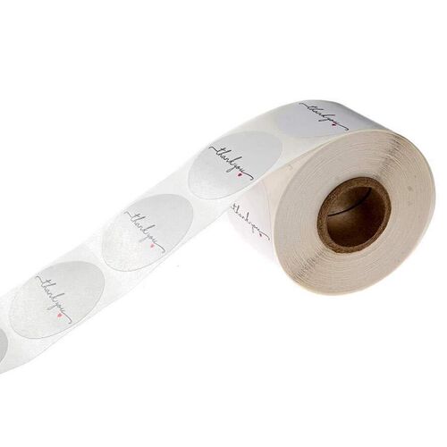 500pcs Round White paper label sticker thank you sticker