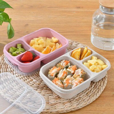Separate Lunch Box Portable Bento Box Lunchbox Leakproof Foo