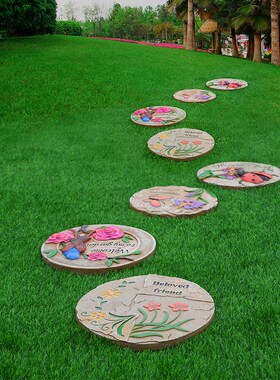 园林景观雕塑别墅花园垫脚石摆件园林庭院草坪公园脚踏板装饰