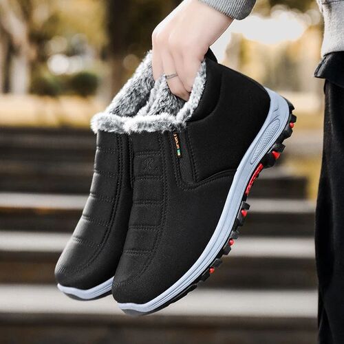 2023 New Winter Snow Boots Men Casual Slip on Ankle Boots Wa
