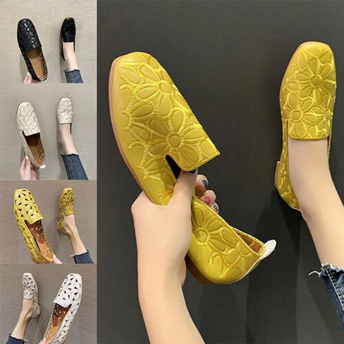 Women Flats Shoes Slip on Foldable Loafers for Women Square