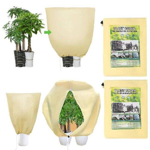 Thick Plant Protection Winter Bag with Zip Drawstring