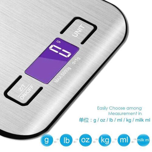 5/10KG Digital Kitchen Scale Stainless Steel Portable Kitche