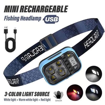 Multi-light Source Headlamp Red Light Portable LED Head Lamp
