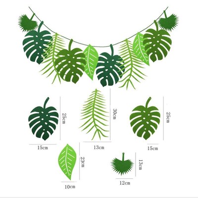 Turtle Leaf Decoration Hawaii Party Summer Happy Birthday Pa