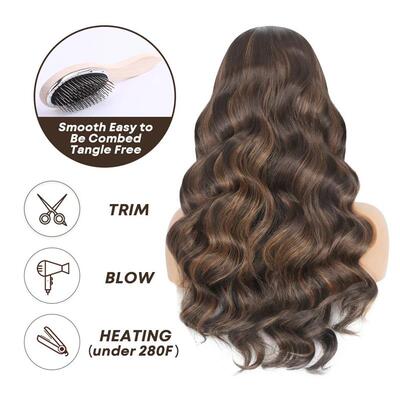 Body Wave Lace Front Wigs Highlight Lace Frontal Wigs Synthe