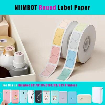 Niimbot H1 H1S D101 D11 D110 Thermal Label Printer Round Pap