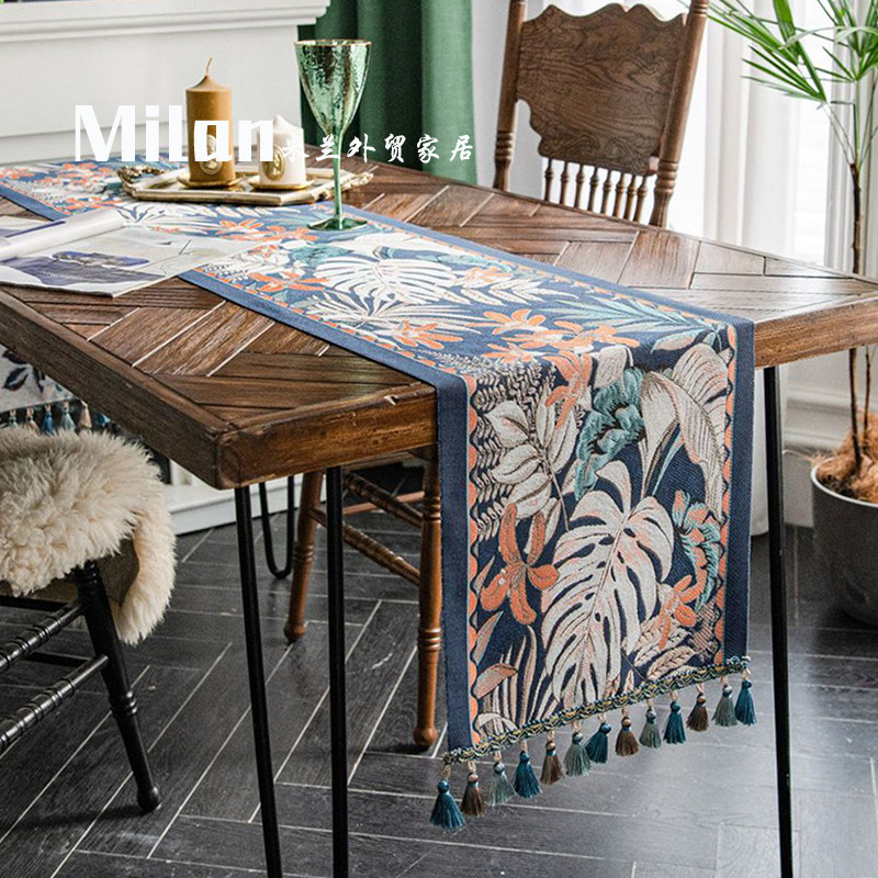 法式复古提花桌旗布艺餐桌旗布茶几电视柜桌布餐桌布餐垫,居家布艺,桌旗,淘宝优惠券,粉丝福利购,淘宝优惠卷