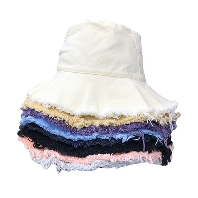 2021 Foldable Women Bucket Hats Summer Panama Cap Beach Sun