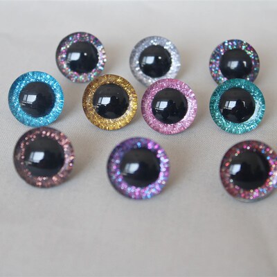 new 20pcs--N10-9-12-14-16-20-24-30-35mm 3D  glitter toy eyes