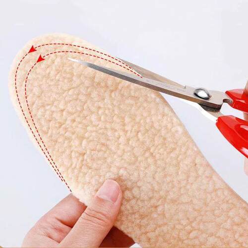 Natural Lamb Fleece Insoles Men Women Winter Keep Warm Insol